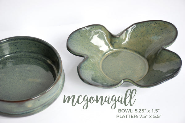 DDG Nourish Stoneware Collection: MCGONAGALL, Medium Bowl & Platter Set