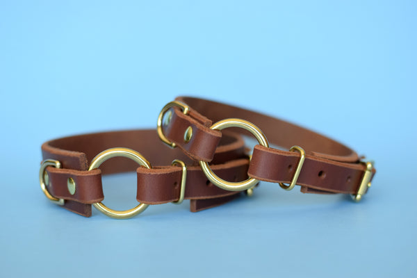 EXCLUSIVE LEATHER COLLECTION - Cherry Leather Osgiliath Collar