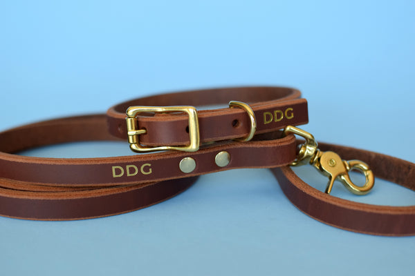 EXCLUSIVE LEATHER COLLECTION - Cherry Leather Leash