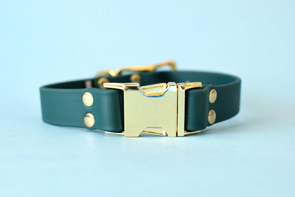 HARDWARE RETIREMENT SALE - Forest & Brass Biothane Dog Collar