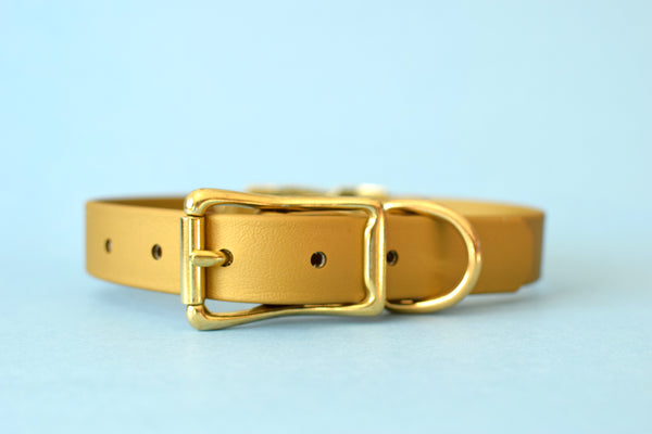 HARDWARE RETIREMENT SALE - Gold & Brass Biothane Dog Collar