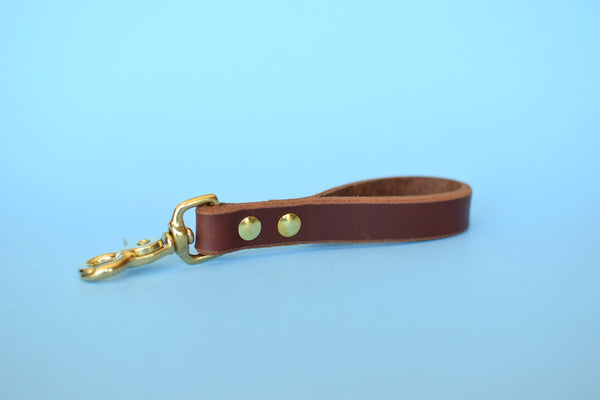 EXCLUSIVE LEATHER COLLECTION - Short Leash Leather Key Fob