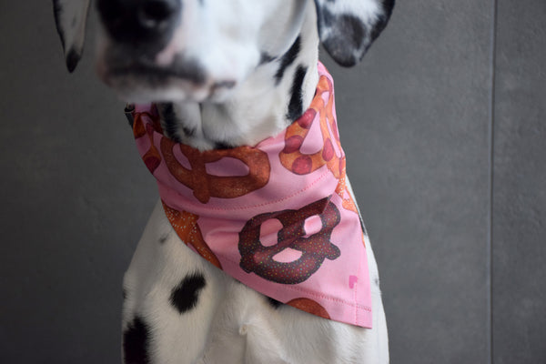 Dog Bandana - Brezel Liebe Cotton Dog Scarf