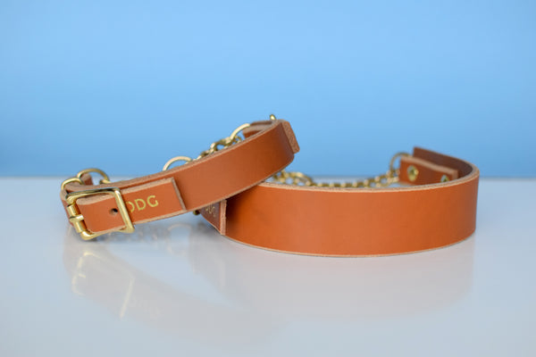EXCLUSIVE LEATHER COLLECTION - Sequoia Leather Martingale Collar