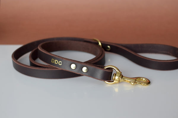 EXCLUSIVE LEATHER COLLECTION - Mahogany Leather Leash