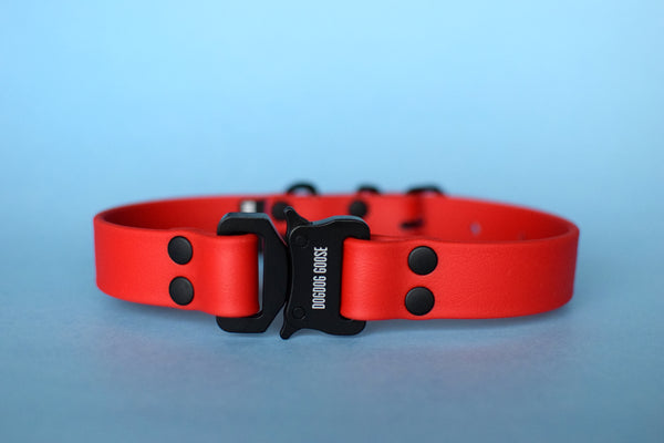 PREMADE COLLECTION - Red & Black Biothane Dog Collar