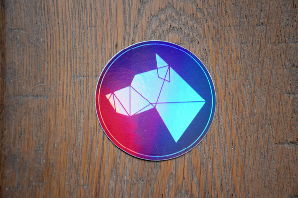 Rainbow Holographic DDG - Weatherproof Die Cut Sticker