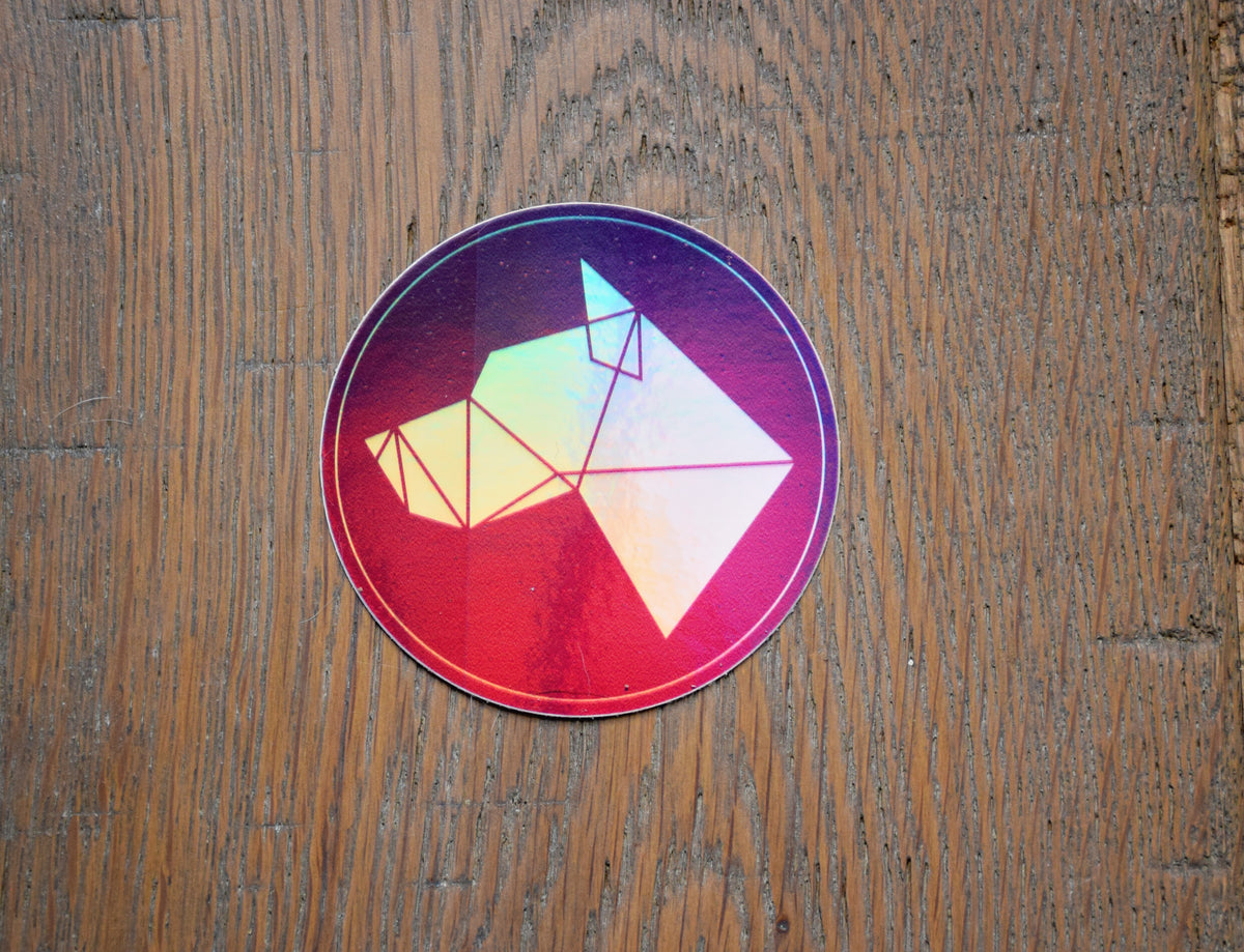 Rainbow Holographic DDG - Weatherproof Die Cut Sticker – DogDog Goose