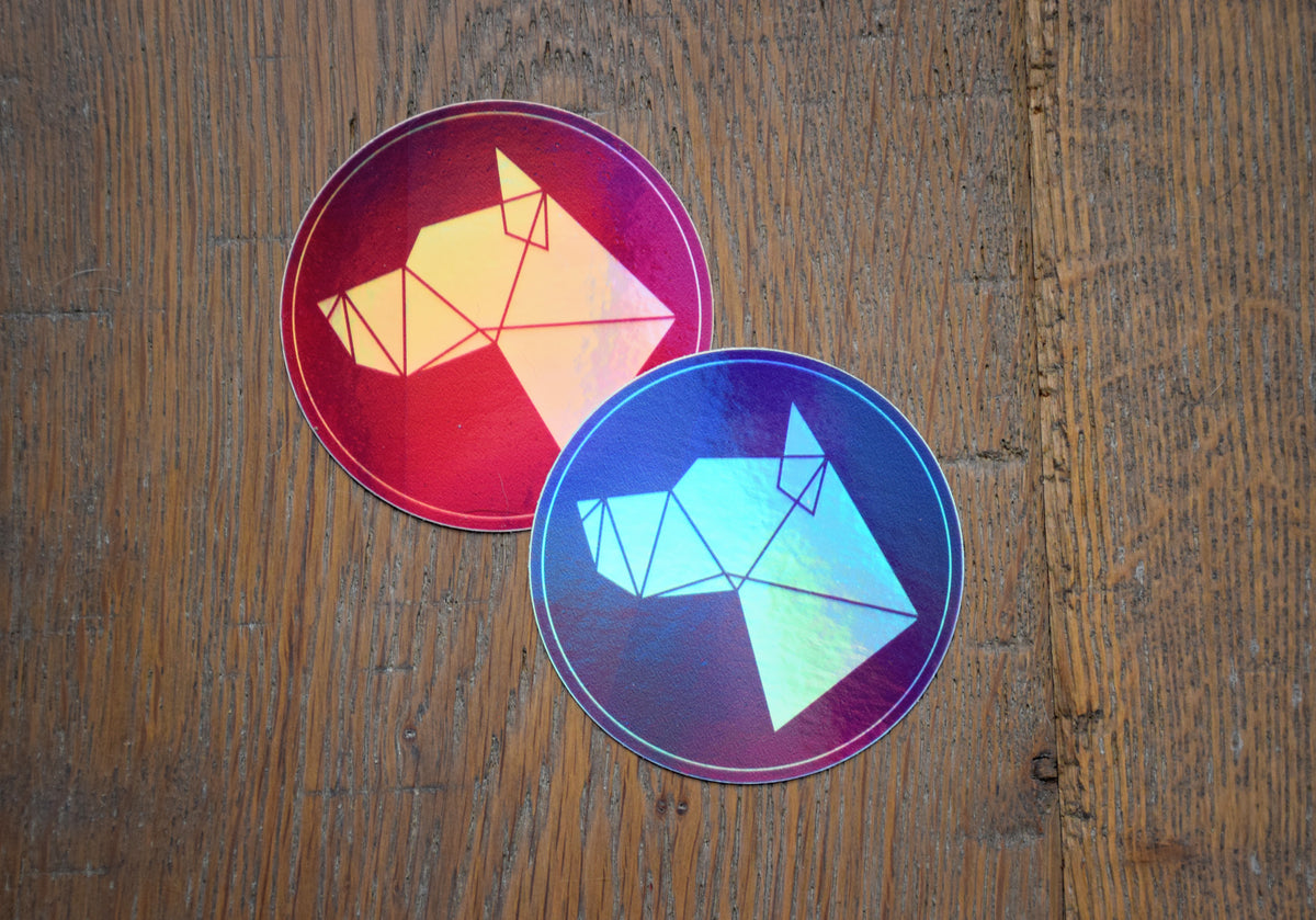 Rainbow Holographic DDG - Weatherproof Die Cut Sticker – DogDog Goose