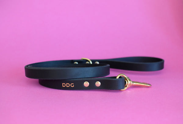 EXCLUSIVE LEATHER COLLECTION - Ebony Leather Leash
