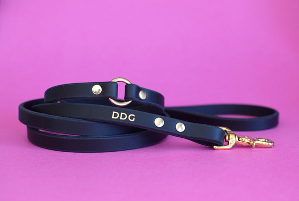 EXCLUSIVE LEATHER COLLECTION - Ebony O-Ring Leather Collar