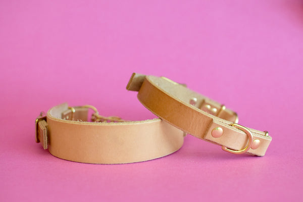 EXCLUSIVE LEATHER COLLECTION - Beech Leather Martingale Collar