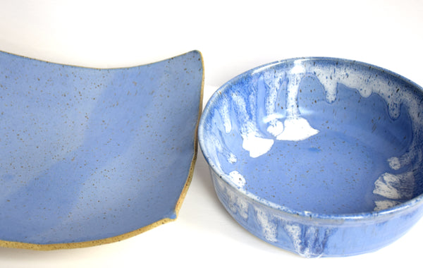 DDG Nourish Stoneware Collection: LOVEGOOD, Large Bowl & Platter Set