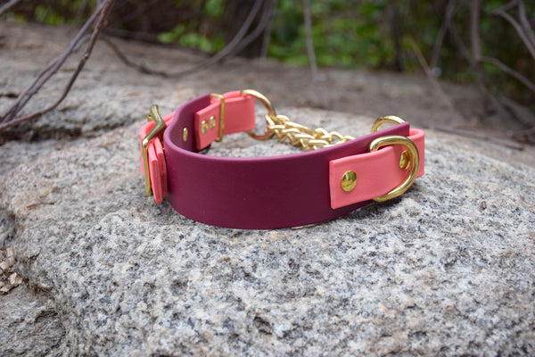 Design Your Own - The Hornburg BT Collar, Adjustable Heavy Duty Wide Biothane Martingale Dog Collar