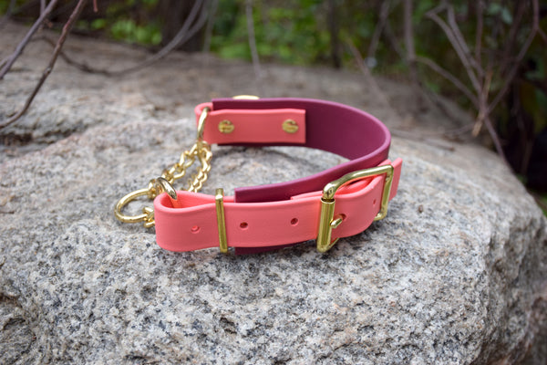 Design Your Own - The Hornburg BT Collar, Adjustable Heavy Duty Wide Biothane Martingale Dog Collar