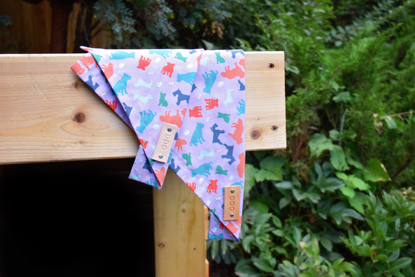 Dog Bandana - "Doggy Confetti" Artisan Series Cotton Dog Scarf, Craftsturbator//Sibina Fisher