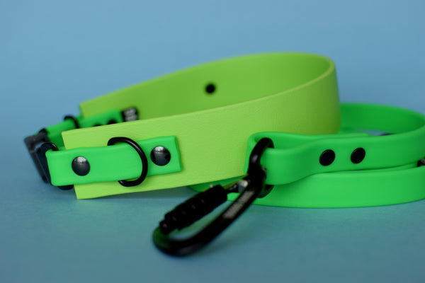 PREMADE COLLECTION - Lime & Neon Green Osgiliath Biothane Dog Collar