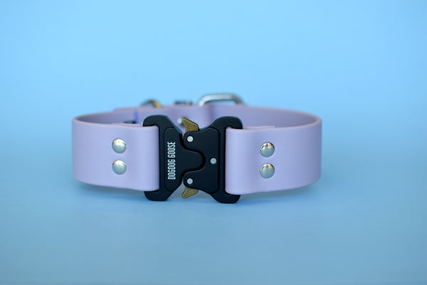 PREMADE COLLECTION - Pastel Purple & Nickel Biothane Dog Collar
